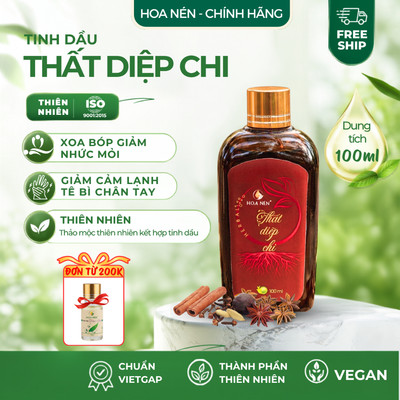 Dầu Xoa Bóp Thất Diệp Chi - Giảm đ au xương khớp, tê bì chân tay, giữ ấm tr.ị cảm lạnh - 100ml