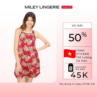 Đầm Ngủ Nữ Sát Nách Cotton Miley Lingerie Nature Wind- Thoải Mái DCP0408