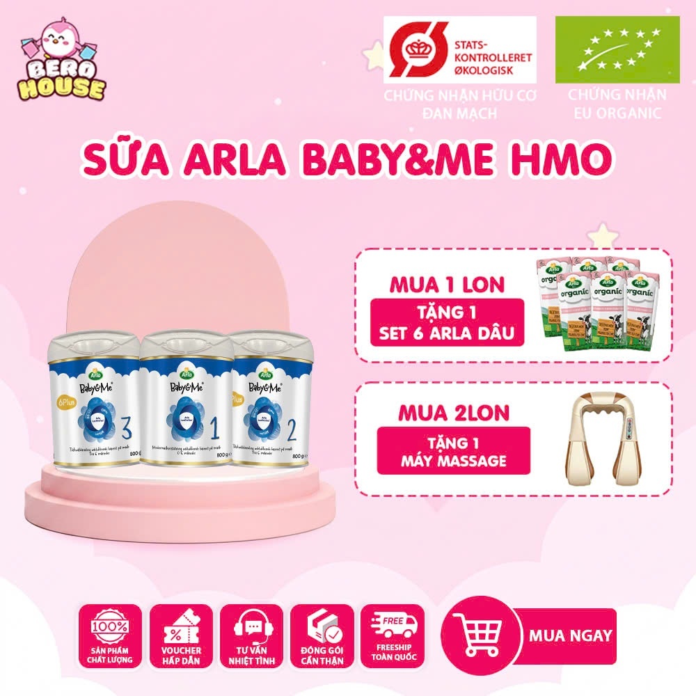 [ Hỏa Tốc]  Sữa Arla Baby&me HMO step 1, 2, Step 3 Tăng Đề Kháng Cho Bé - Bero House