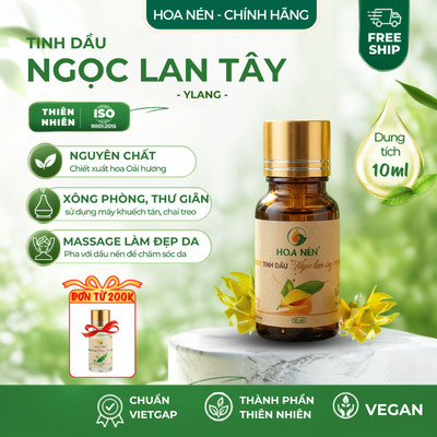 Tinh dầu Hoa Ngọc Lan Tây nguyên chất - Hoa Nén - Hương thơm sang trọng, thư giãn, đẹp da - 10ml