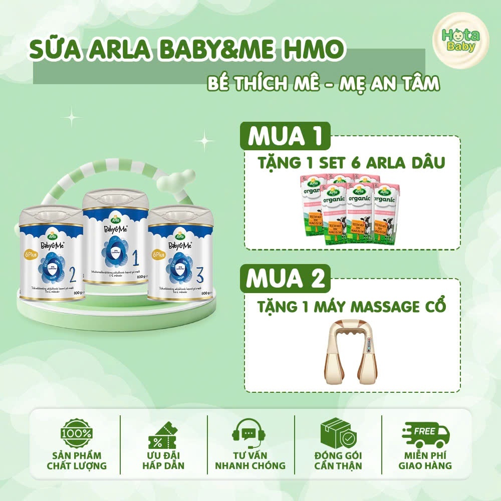 [Kèm Quà] Sữa Arla Baby&Me HMO – Sữa công thức hữu cơ bổ sung HMO cho bé từ 12 tháng (800g)