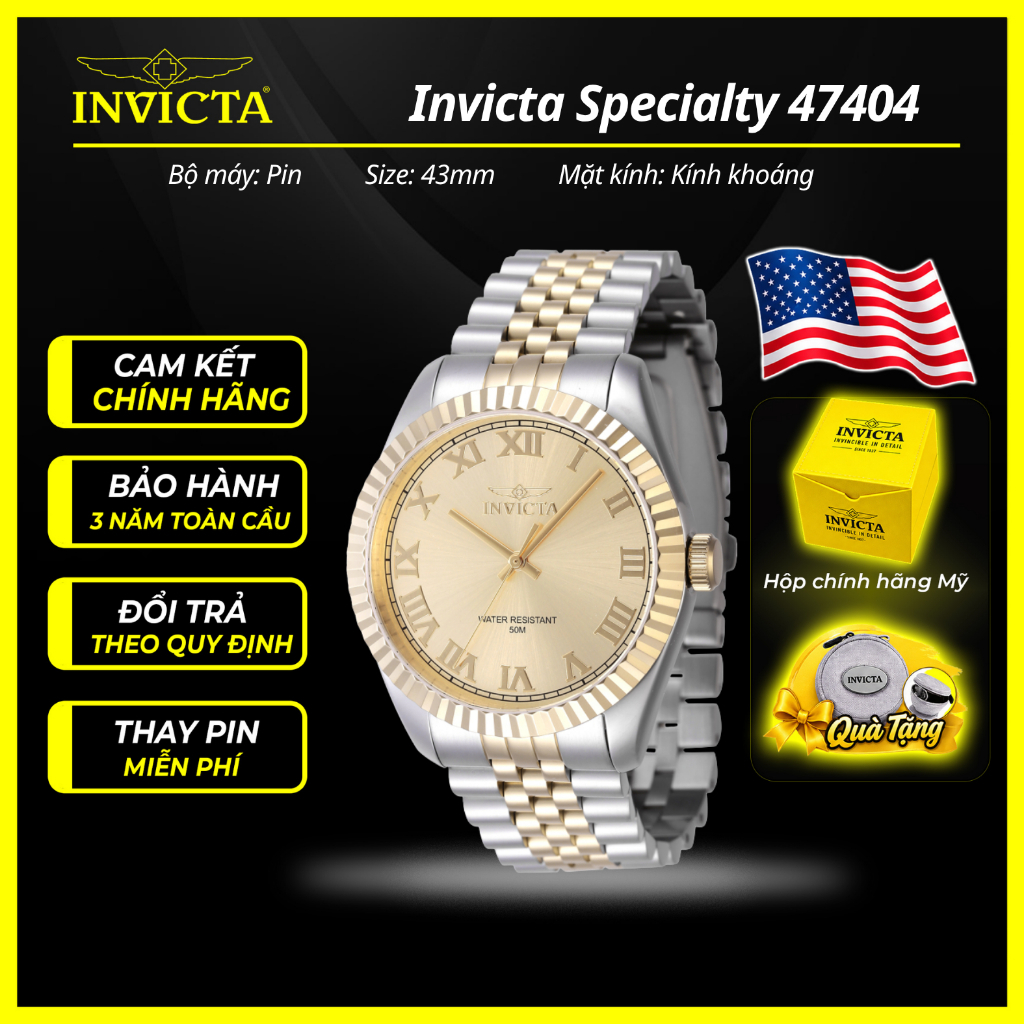 [Chính Hãng] Đồng Hồ Nam Invicta Specialty 47404 43mm