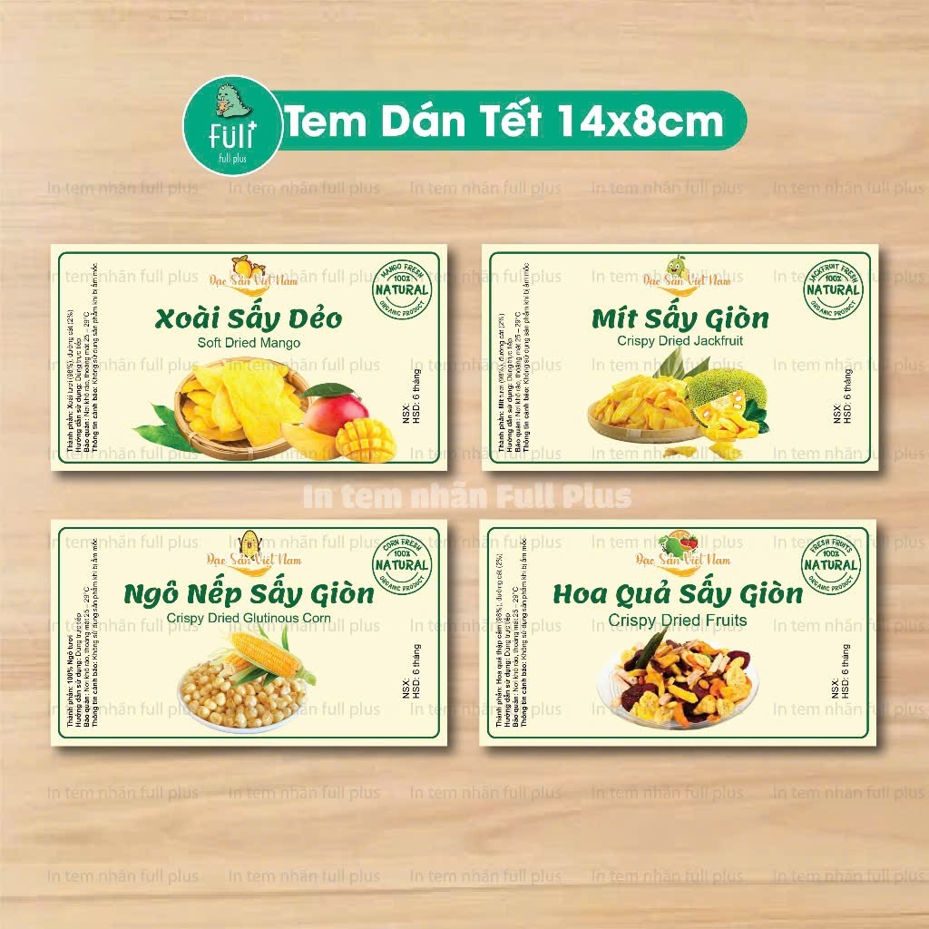 [ Sẵn ] Tem dán bánh tết, tem tết, decal tết, tem bánh hạt tết, tem chúc mừng năm mới.