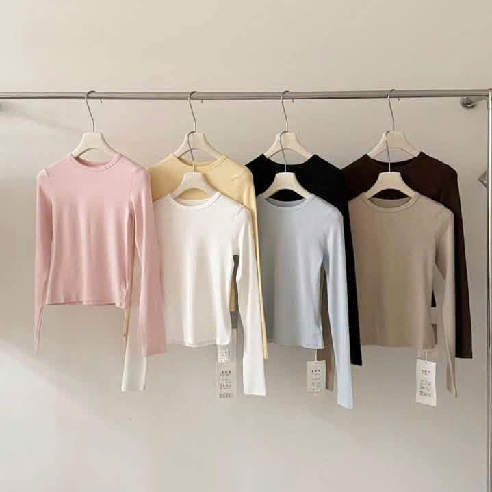 Áo thun dài tay Nafan trơn cổ tròn XONXEN SHOP mã 822-1