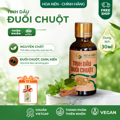 Tinh dầu Đuổi Chuột thiên nhiên 30ml, 10ml - Hoa Nén - Đuổi chuột, côn trùng, thân thiện môi trường
