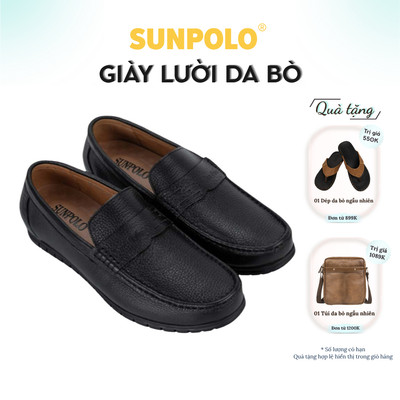 [ Xả kho ] Giày lười nam Da bò cao cấp SUNPOLO đi làm công sở, đi chơi MU2511