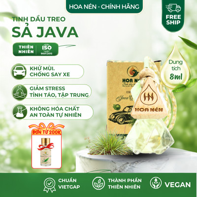 Tinh dầu Treo Sả Java - Hoa Nén - Khử mùi, gi.ảm ẩm mốc, đuổi muỗi, gi.ảm say xe - 8ml
