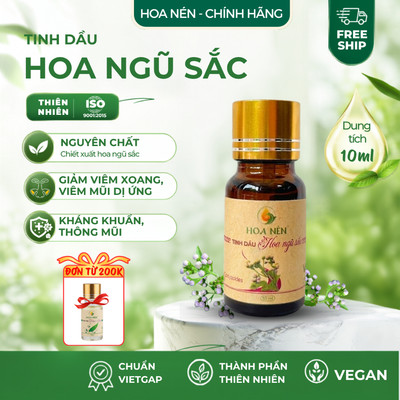 Tinh dầu Hoa Ngũ Sắc nguyên chất - Hoa Nén - Hỗ trợ cho người Viê m Xo ang, Viê m Mũi dị ứ ng - 10ml