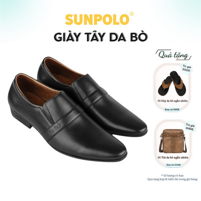 Giày tây nam Da bò SUNPOLO giày công sở, đi làm văn phòng, đi tiệc TAY-07