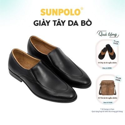 Giày tây nam Da bò SUNPOLO giày đi làm văn phòng, công sở KT0540ND