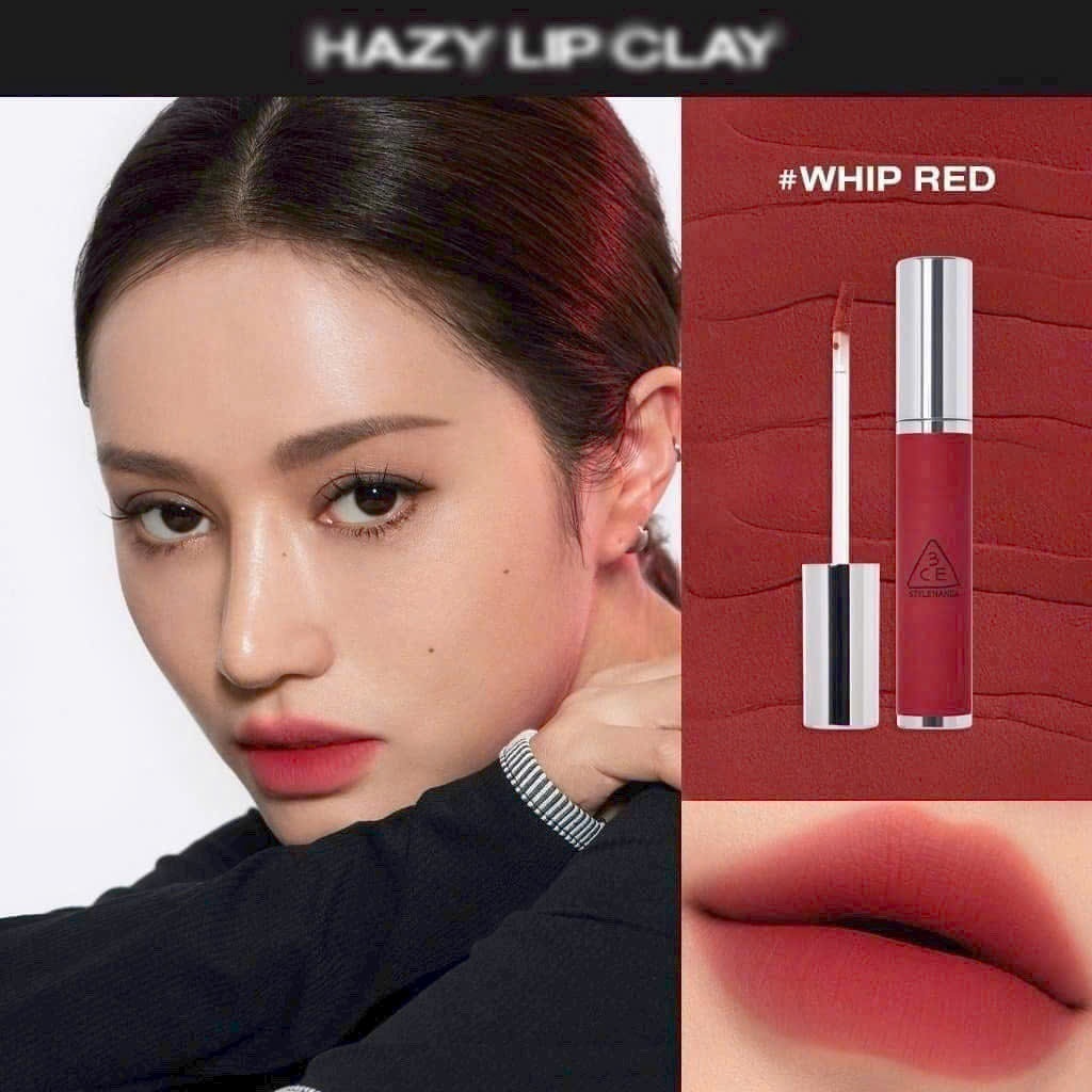 3CE Hazy Lip Clay #Whip Red #Hiamine #Common Stranger #Paintingcot-Son Kem 3CE Vỏ Bạc Hàn Quốc 4,0g