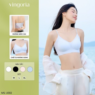 Áo lót kem nền su không gọng VINGO/VINGORIA quả chéo nâng đỡ định hình U002