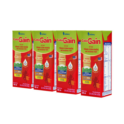 [QUÀ TẶNG KHÔNG BÁN] 1 Lốc Sữa uống dinh dưỡng Colos Gain cải tiến 180ml
