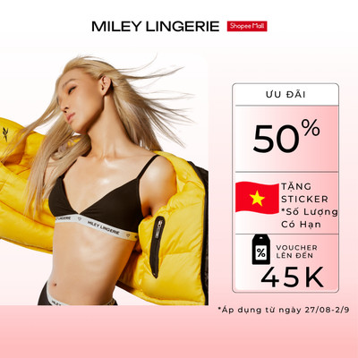 Áo Ngực Cổ Chữ V Miley Lingerie Lưng Logo Being Me Thoáng Khí Kháng Khuẩn