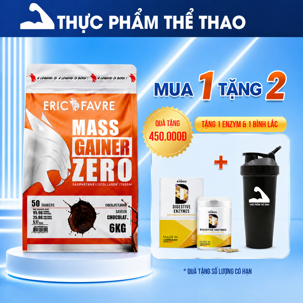 [Hàng Pháp] Eric Favre Mass Gainer 6Kg - Thương Hiệu Eric Favre Nhập Khẩu Chính Ngạch từ Pháp