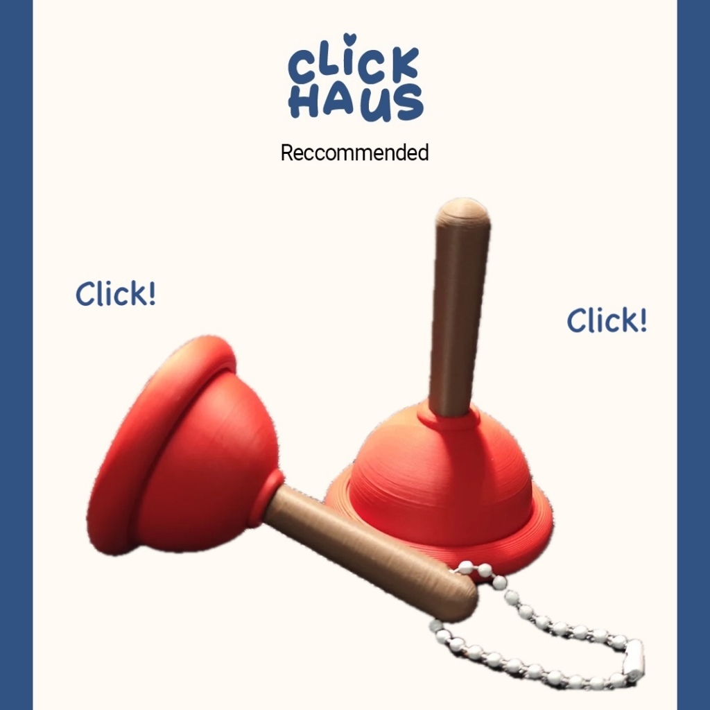 [CLICKER/ FIDGET] Móc Khóa CÂY HÚT CẦU Cubic Clicker 3D | Toilet Plunger Fidget Toy | Quà Tặng Cute 