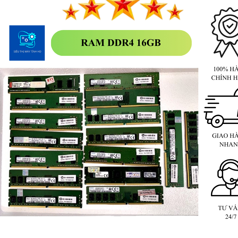 Ram PC DDR416GB hàng bóc máy chạy các main H110, H310, H410, B150,B460...[ giá tốt ]