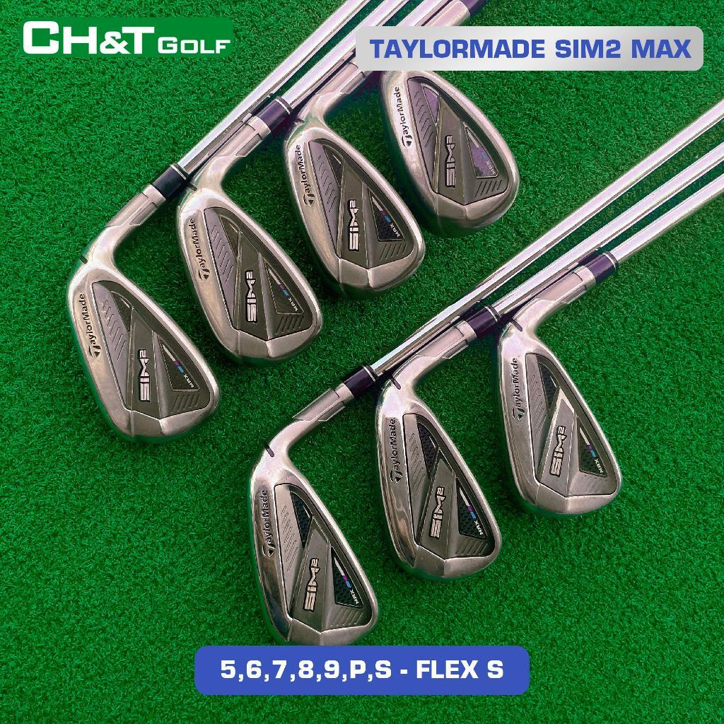 Bộ gậy golf sắt Taylormade sim 2 max 7 cây 5,6,7,8,9,P,S Shaft Iron Flex S nguyên bản nhập khẩu nhật