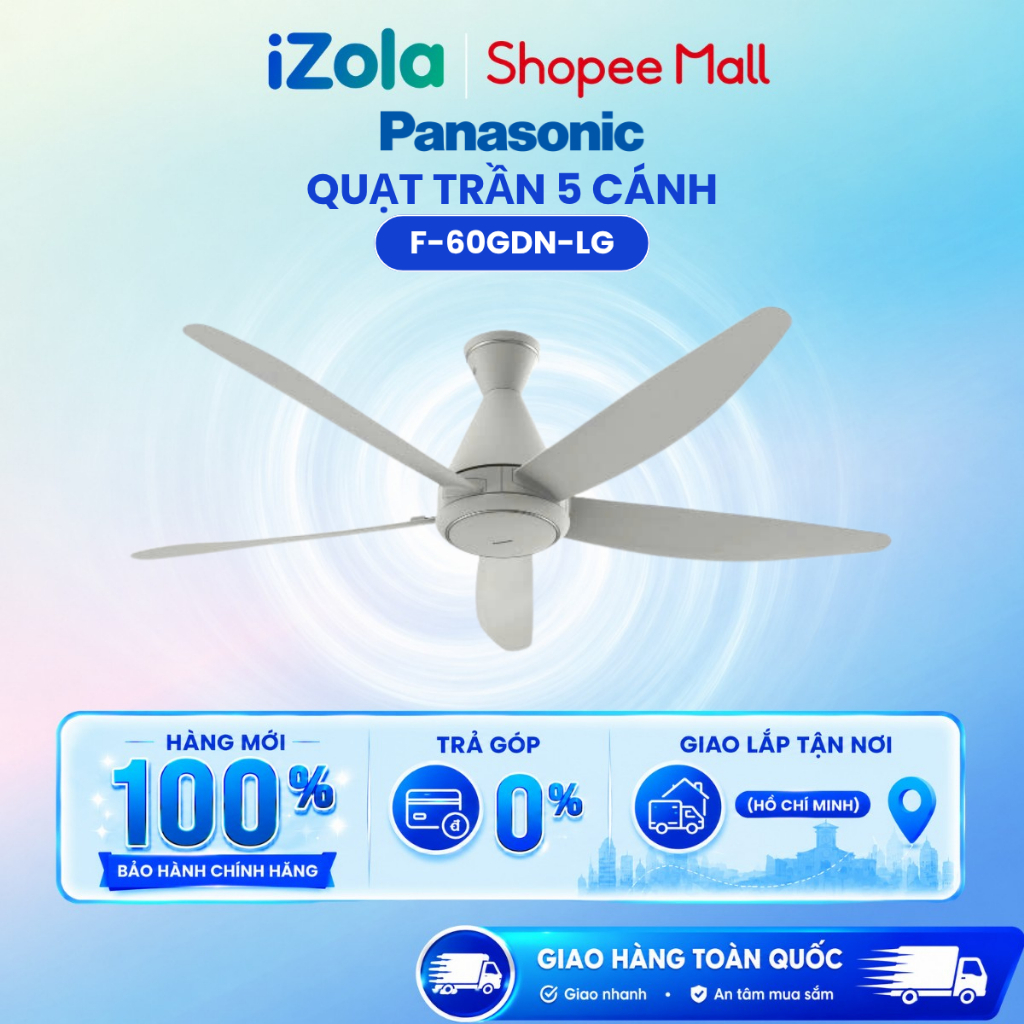 F-60GDN-LG -  Quạt Trần Panasonic 5 cánh F-60GDN-LG - Hàng chính hãng