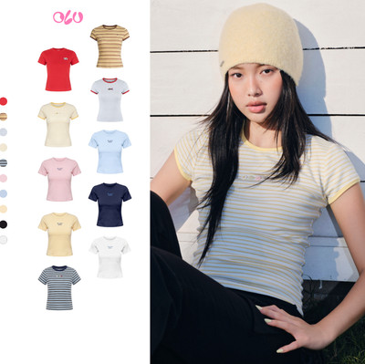 Áo thun OLV babytee basic cổ tròn năng động Cotton Babytee nhiều màu phù hợp đi chơi đi dạo