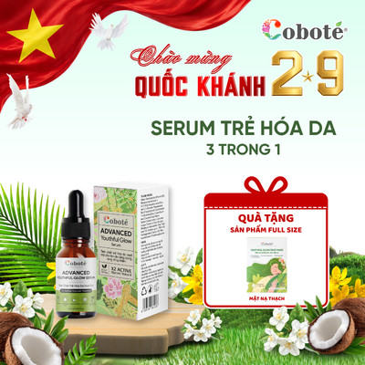 Serum trẻ hoá da, dưỡng ẩm căng bóng Coboté bản cải tiến 3ml/30ml