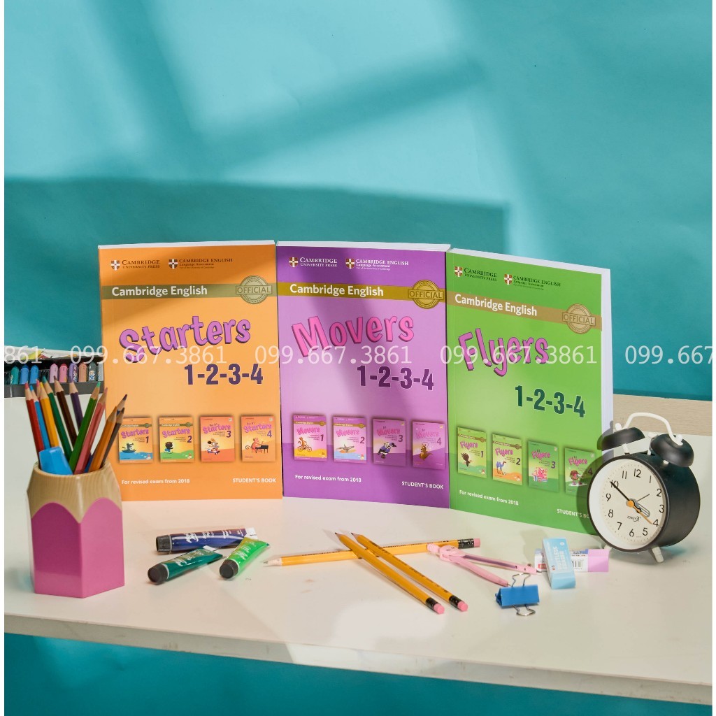 Sách - Đề Thi Cambridge Gộp 4 Starters,Movers,Flyers - Tặng File Nghe