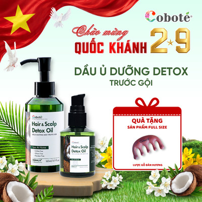Dầu ủ thải độc da đầu giảm rụng tóc, kích thích mọc tóc Coboté – Hiệu quả sau lần đầu 60ml/160ml