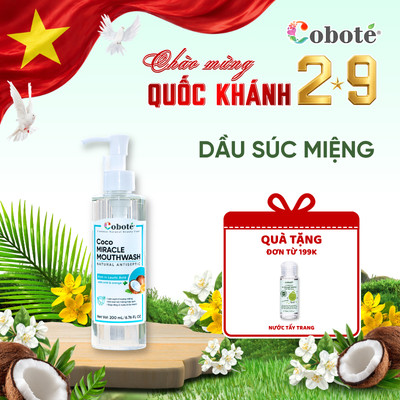 Dầu súc miệng chăm sóc toàn diện Coboté – Làm sạch khoang miệng, giảm mùi hôi hiệu quả 200ml