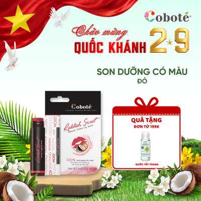 Son dưỡng môi có màu Cobote dưỡng ẩm, làm mềm môi 5g
