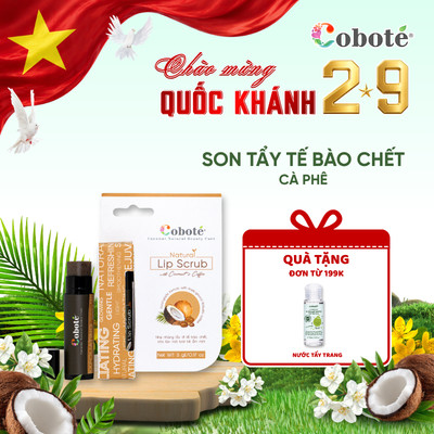 Tẩy tế bào chết môi Cobote giúp môi mềm mịn, giảm thâm, làm hồng môi 5g