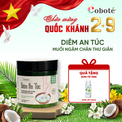Diêm An Túc - Muối ngâm chân thư giãn Cobote hỗ trợ ngủ ngon, hỗ trợ cải thiện nứt gót và mềm gót 280g
