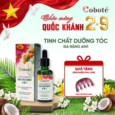 Dầu dưỡng tóc đa năng 6in1 Coboté 5ml/50ml phục hồi hư tổn từ bên trong, tóc mềm mượt bóng khỏe tức thì
