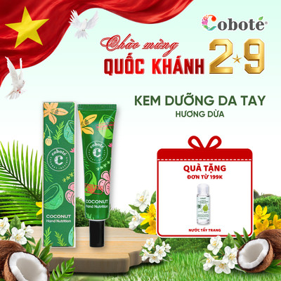 Kem Dưỡng Da Tay Hương Dừa Coboté 40g - dưỡng ẩm, mềm da, dịu tình trạng khô nứt da tay
