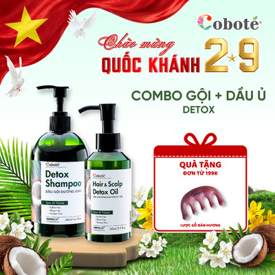 Combo Dày Tóc Dầu Gội & Dầu Ủ Coboté – Làm Sạch Sâu, Giảm Gãy Rụng, Kích Thích Mọc Tóc Hiệu Quả