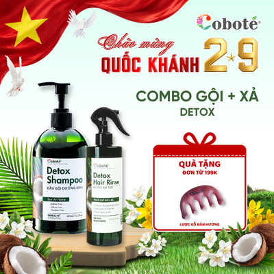 Combo Gội và Xả Coboté hỗ trợ mọc tóc dành cho tóc thưa yếu, dễ gãy rụng giúp tóc sạch lâu mượt