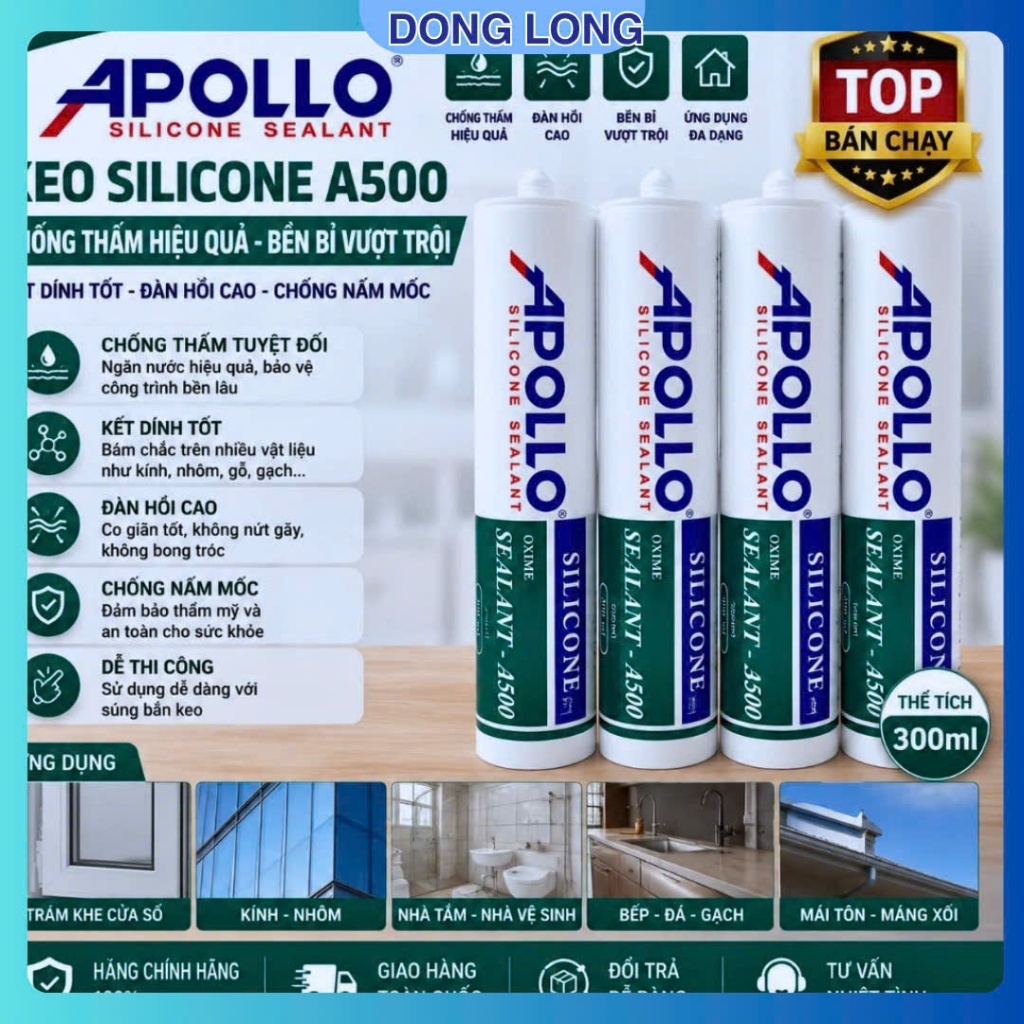 Keo Dán APOLLO chính hãng A500/A600 SILICONE - Gồm VAT