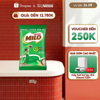 Thực phẩm bổ sung thức uống lúa mạch Nestlé Milo 600g
