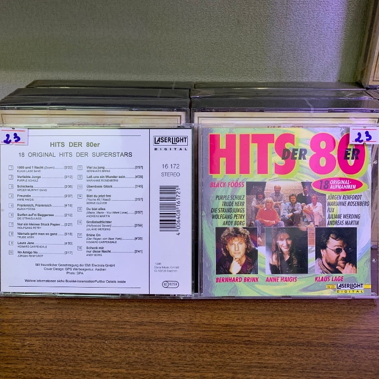 ĐĨA CD (Gốc - từ Châu Âu) - Hits Der 80er - 18 Original hits der superstars - Gồm 1 đĩa - Đã qua sử 