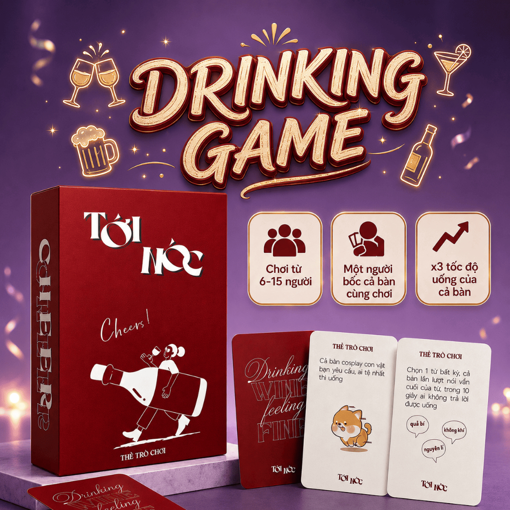 Drinking game bài chơi cùng bạn bè khiến cả bài phải zô liên tục board game nhậu vui cho hội bạn