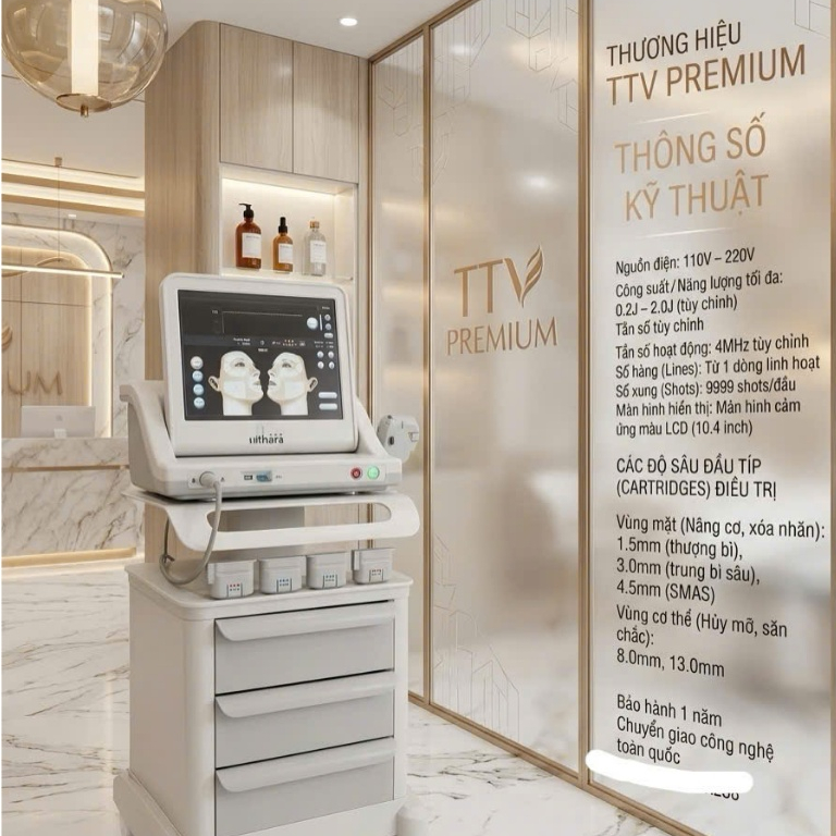 MÁY NÂNG CƠ HIFU 5D, ULTHERAPY SÓNG SIÊU ÂM HỘI TỤ TRẺ HÓA XÓA NHĂN HIỆU QUẢ.