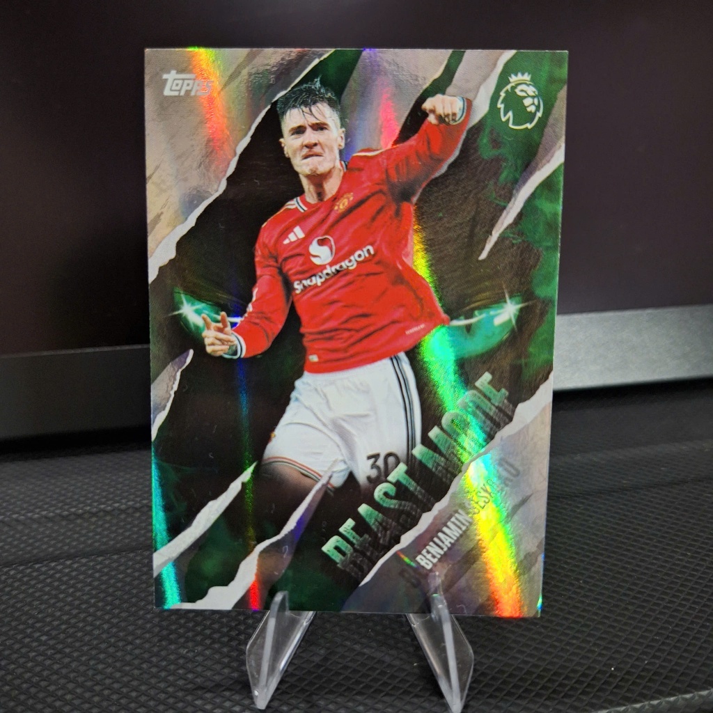 BEAST MODE Benjamin Sesko Manchester United, thẻ Topps Premier League 2026-2027