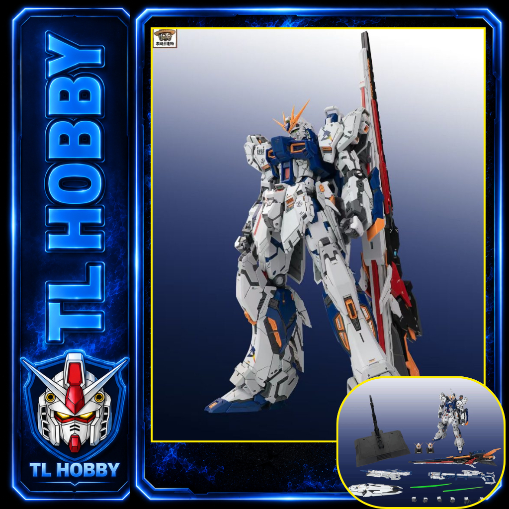 Mô hình Model Kit 1/100 Nu Side F - Fukuoka Nu Gundam Fortune Meow Style Farmer Creation (Tặng base 