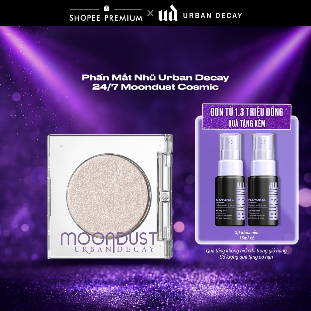 [Hannah X Urban Decay] Phấn Mắt Nhũ Urban Decay 24/7 Moondust  - Hiệu ứng kim cương siêu lấp lánh
