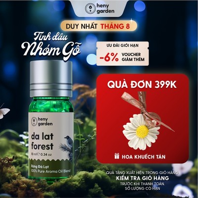 Tinh Dầu Thơm Phòng Nhóm Gỗ HENY GARDEN 15 MÙI Lưu Hương Lâu, Làm Nến Thơm