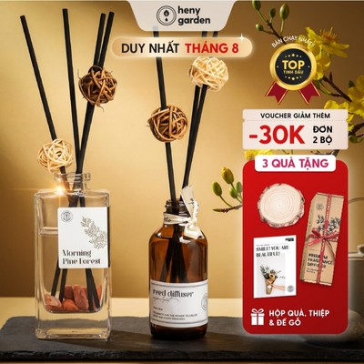 Tinh Dầu Thơm Phòng Khuếch Tán Cắm Que Quà Tặng HENY GARDEN Mùi Hương Thư Giãn
