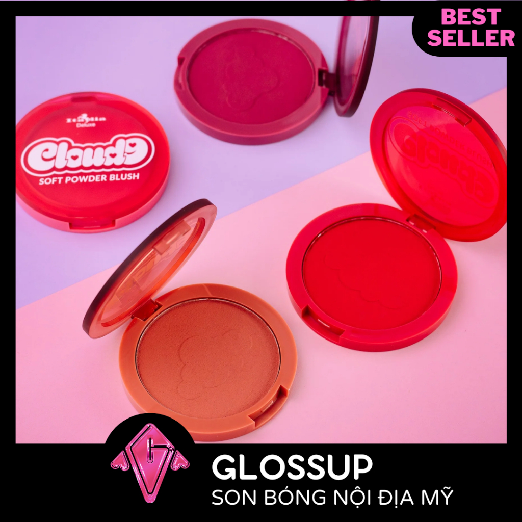 Má hồng dạng phấn mềm Italia Deluxe Cloud 9 Soft Powder Blush