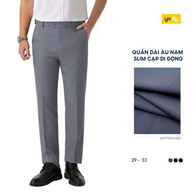 Quần âu nam YODY Dáng Côn Ống Đứng, Phong Cách Công Sở Lịch Lãm TRA - QAM6039 MOTR25A040