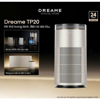 Dreame TP20 Máy lọc không khí & formaldehyde | Màng lọc HEPA H14 Cao Cấp | Tuổi thọ màng lọc đến 5 năm | BH 24 tháng
