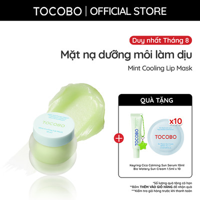 Mặt nạ ngủ dưỡng môi bạc hà làm dịu và phục hồi Tocobo Mint Cooling Lip Mask 20ml