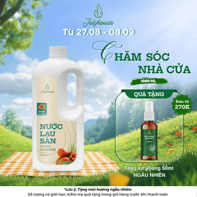 Nước lau sàn nhà tinh dầu Sả Chanh - Bồ Hòn lành tính cho sức khỏe cả gia đình